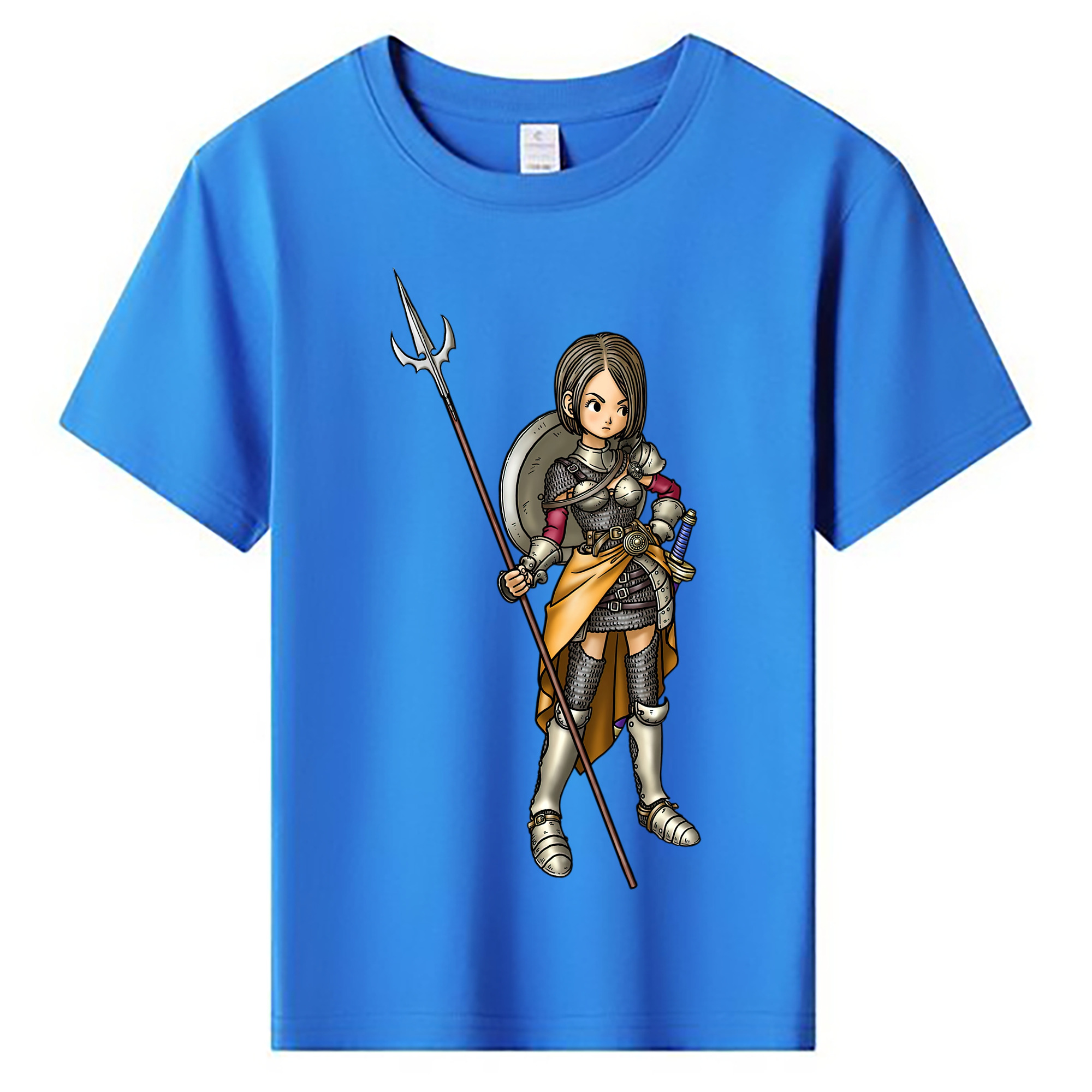 （画像用） ドラゴンクエスト Doragon Kuesuto Dragon Quest 綿100％キッズTシャツ（フロントプリント）